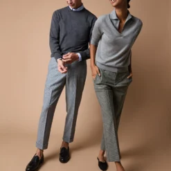 Bella Flare Pant In Green Guncheck Stretch Wool -Modezzia Sales M F23 CATALOG 27 D1 PDP a2941431 cae3 4f36 8a52 e94efe577fdf