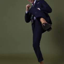 Dress Trouser In Navy Flannel -Modezzia Sales M HOLIDAY 23 CATALOG PDP 25 S67571