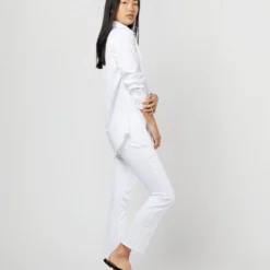 Boyfriend Shirt In White Poplin 12 Boyfriend Shirt In White Poplin -Modezzia Sales S11712 547
