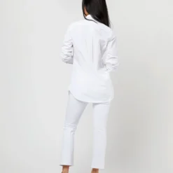 Boyfriend Shirt In White Poplin 13 Boyfriend Shirt In White Poplin -Modezzia Sales S11712 558