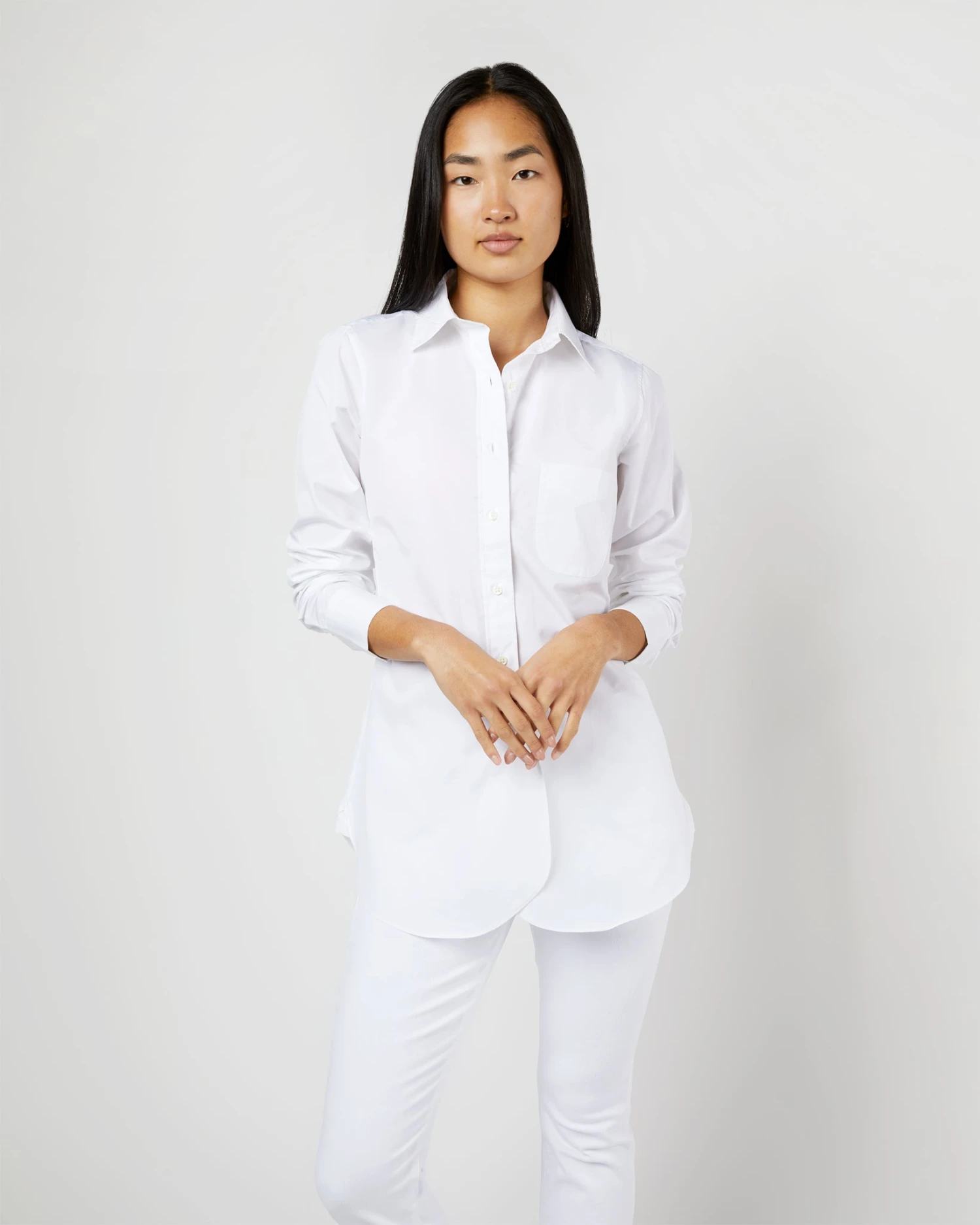 Boyfriend Shirt In White Poplin 4 Boyfriend Shirt In White Poplin - Image 2