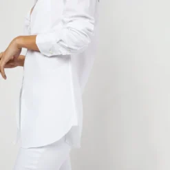 Boyfriend Shirt In White Poplin 15 Boyfriend Shirt In White Poplin -Modezzia Sales S11712 611