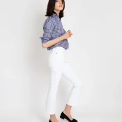 Tomboy Popover Shirt In Navy Gingham Poplin 12 Tomboy Popover Shirt In Navy Gingham Poplin -Modezzia Sales S12854 3