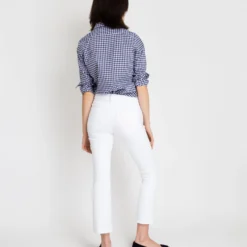 Tomboy Popover Shirt In Navy Gingham Poplin 13 Tomboy Popover Shirt In Navy Gingham Poplin -Modezzia Sales S12854 4