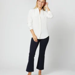 Icon Blouse In Ivory Silk Crepe De Chine -Modezzia Sales S17146 424