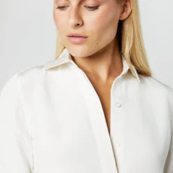 Icon Blouse In Ivory Silk Crepe De Chine -Modezzia Sales S17146 514