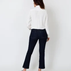 Tie-Neck Blouse In Ivory Silk Crepe De Chine -Modezzia Sales S17148 5