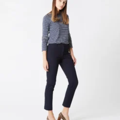 Joseph New Eliston Pant In Navy 10 Joseph New Eliston Pant In Navy -Modezzia Sales S20984 3