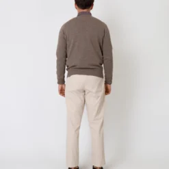 Garment-Dyed Sport Trouser In Stone Lightweight Twill -Modezzia Sales S27264 3 43aa94c8 7d93 4319 8b7c 374bed537a2b