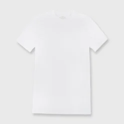 Short-Sleeved Tee In White Pima Cotton