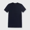 Short-Sleeved Tee In Navy Pima Cotton -Modezzia Sales S31950 1