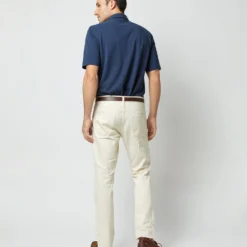 Short-Sleeved Polo In Navy Pima Pique -Modezzia Sales S33503 218