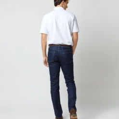 Short-Sleeved Polo In White Pima Pique -Modezzia Sales S33504 1168