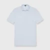 Short-Sleeved Polo In Pale Blue Pima Pique