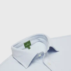 Short-Sleeved Polo In Pale Blue Pima Pique -Modezzia Sales S33505 296 d60700d4 e609 4533 be12 4ffe1911d95f