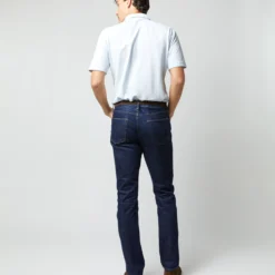 Short-Sleeved Polo In Pale Blue Pima Pique -Modezzia Sales S33505 308