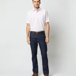 Short-Sleeved Polo In Pale Pink Pima Pique -Modezzia Sales S33507 1259