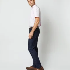 Short-Sleeved Polo In Pale Pink Pima Pique -Modezzia Sales S33507 1278