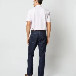 Short-Sleeved Polo In Pale Pink Pima Pique -Modezzia Sales S33507 1291