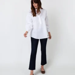 Anaya Popover Shirt In White Poplin -Modezzia Sales S36446 3 4d42d303 faab 41e8 bd68 af70525f12bd