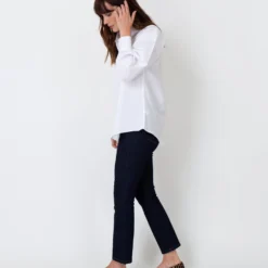 Anaya Popover Shirt In White Poplin -Modezzia Sales S36446 4 790f7698 2c81 4b2f b585 c7bdc365ebfd
