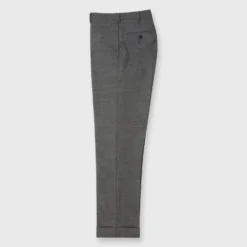 Dress Trouser In Mid-Grey High-Twist