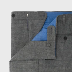 Dress Trouser In Mid-Grey High-Twist -Modezzia Sales S38454 3