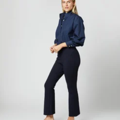 Anaya Popover Shirt In Navy Poplin -Modezzia Sales S38508 314