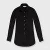 Boyfriend Shirt In Black Poplin -Modezzia Sales S4660 1