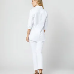 Designer Tunic In White Roxford -Modezzia Sales S4669 303