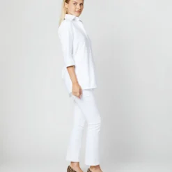 Designer Tunic In White Roxford -Modezzia Sales S4669 308