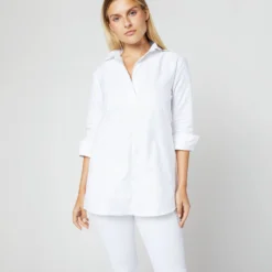 Designer Tunic In White Roxford -Modezzia Sales S4669 342