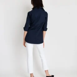 Designer Tunic In Navy Poplin 11 Designer Tunic In Navy Poplin -Modezzia Sales S4672 4