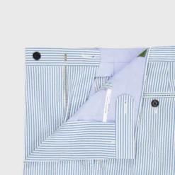 Sport Trouser In Dutch Blue/Bone Seersucker -Modezzia Sales S50687 3