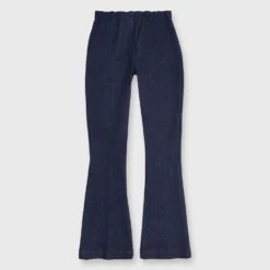 Faye Flare Cropped Pant In Indigo Stretch Denim