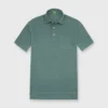 Short-Sleeved Polo In Dark Spruce Pima Pique -Modezzia Sales S54070 1