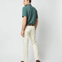 Short-Sleeved Polo In Dark Spruce Pima Pique -Modezzia Sales S54070 412