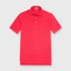 Short-Sleeved Polo In Red Pima Pique