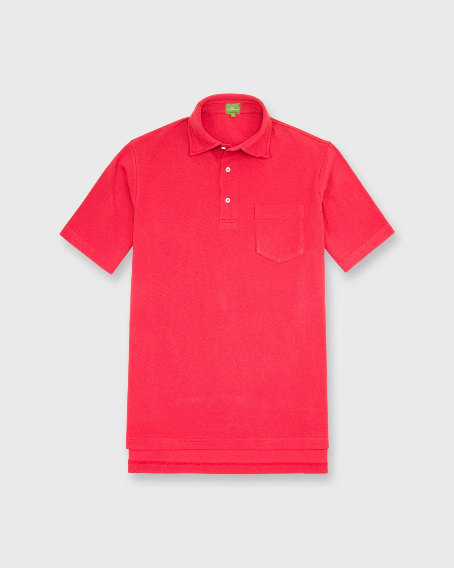 Short-Sleeved Polo In Red Pima Pique 3 Short-Sleeved Polo In Red Pima Pique