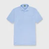 Short-Sleeved Polo In Light Blue Pima Pique -Modezzia Sales S54992 1