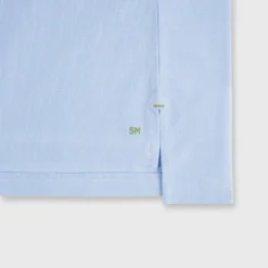 Short-Sleeved Polo In Light Blue Pima Pique 11 Short-Sleeved Polo In Light Blue Pima Pique -Modezzia Sales S54992 4