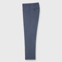 Dress Trouser In Blue Wool Hopsack