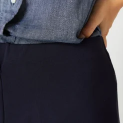 Faye Flare Cropped Pant In Navy Ponte Knit -Modezzia Sales S55739 10