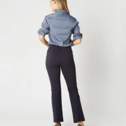 Faye Flare Cropped Pant In Navy Ponte Knit -Modezzia Sales S55739 2 963e1755 493c 4cad 91fb 0087ec91d82e