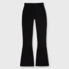 Faye Flare Cropped Pant In Black Ponte Knit