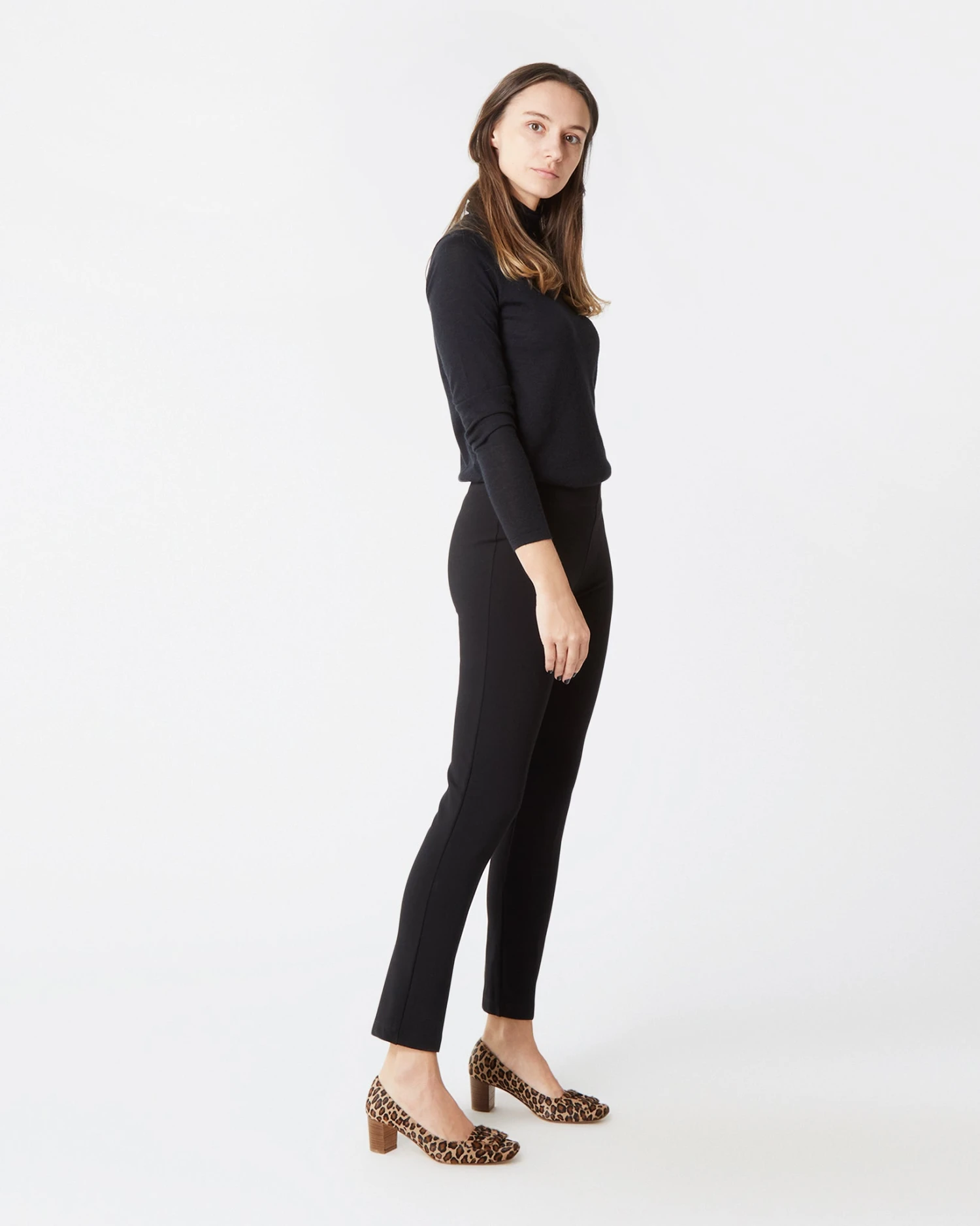 Faye Legging Pant In Navy Ponte Knit 8 Faye Legging Pant In Navy Ponte Knit - Image 6