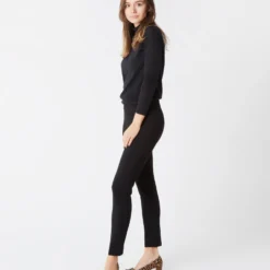 Faye Legging Pant In Navy Ponte Knit 11 Faye Legging Pant In Navy Ponte Knit -Modezzia Sales S55742 5