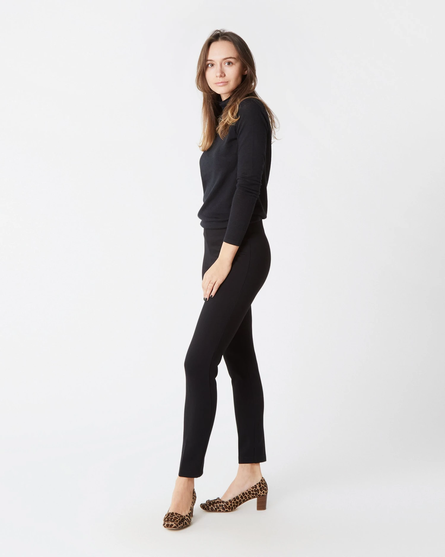 Faye Legging Pant In Navy Ponte Knit 6 Faye Legging Pant In Navy Ponte Knit - Image 4