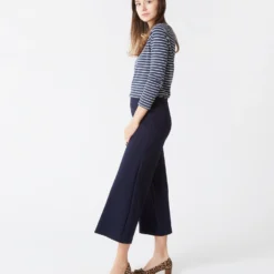 Faye Wide-Leg Cropped Pant In Navy Ponte Knit -Modezzia Sales S55743 3 a9e1ecc9 1975 4a33 b54e 2861ddc27f2d