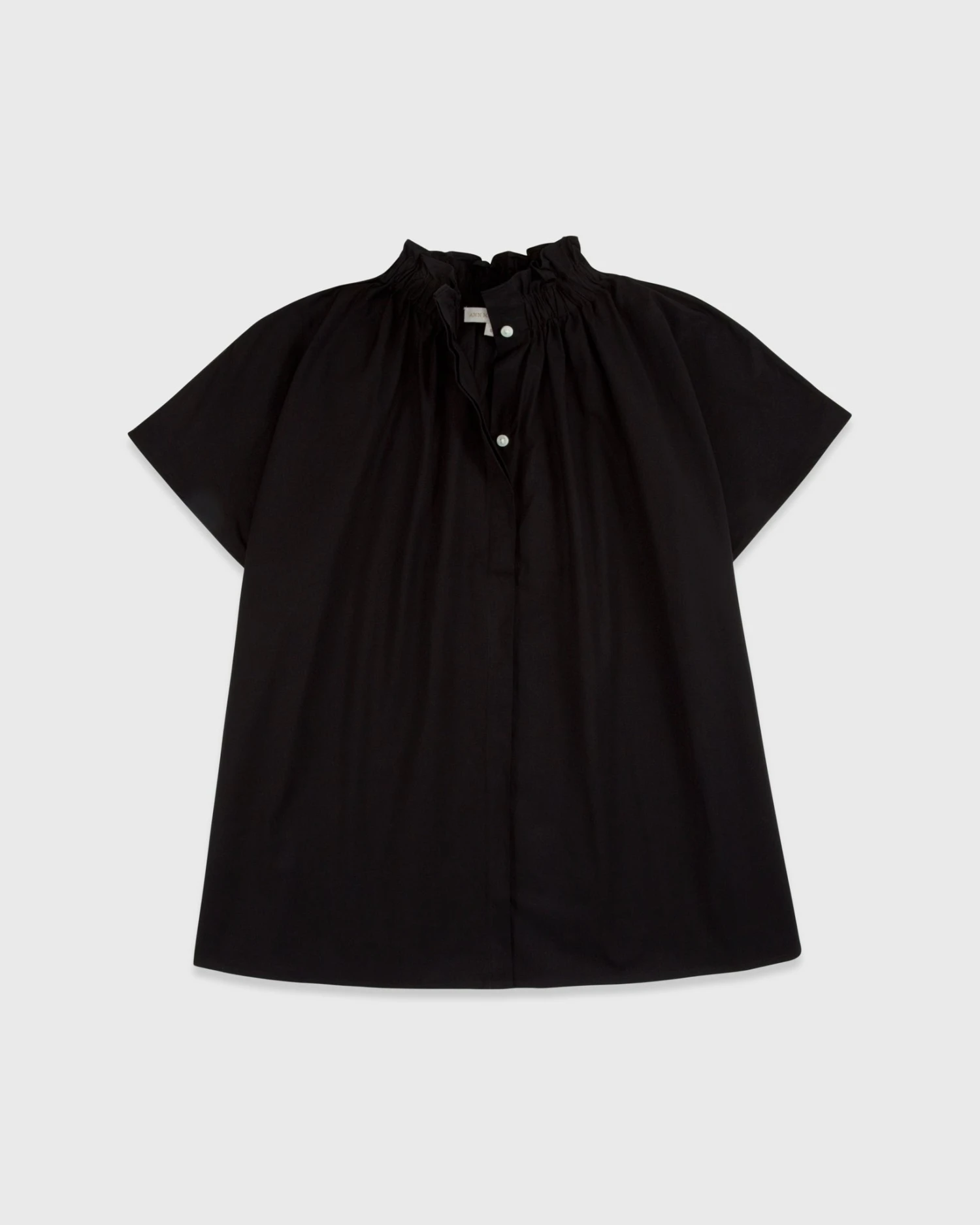Atelier Kami Top In Black Stretch Poplin 3 Atelier Kami Top In Black Stretch Poplin